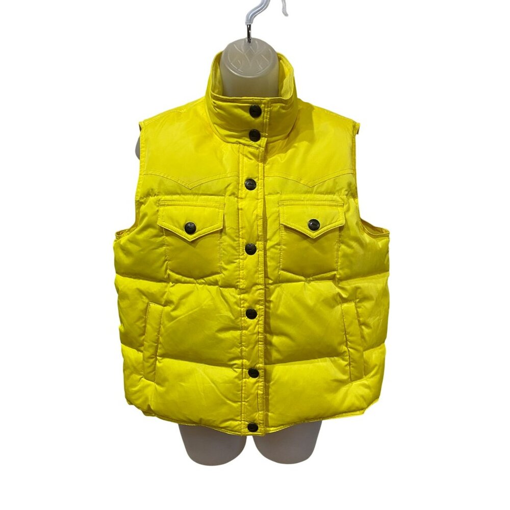 Yellow Powder River Outfitters Down Puffer Vest by Panhandle Slim Size Medium